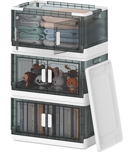収納ボックス 折り畳み ふた付き プラスチック キャスター付き 大容量 折り畳み Amazon｜COOSOT 収納ボックス 蓋付き 折りたたみ 左右開き式 大容量
